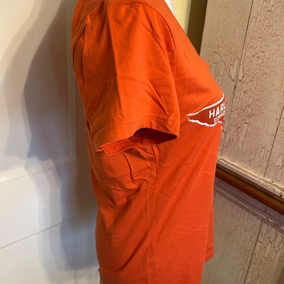Harley-Davidson Orange V-neck T-Shirt - Picture 9 of 13